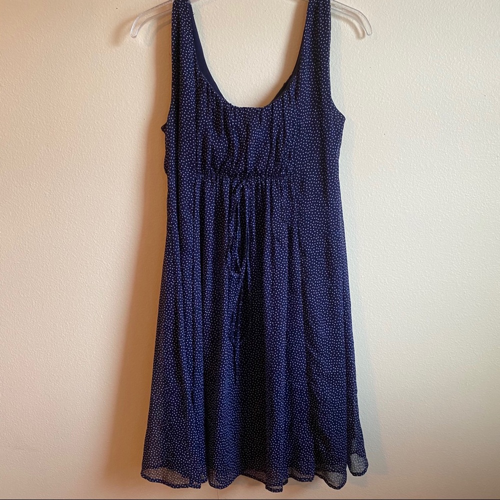 Blue polkadot dress
